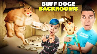 BUFF DOGE is in THE BACKROOMS and has an ANNOYING MONKEY!