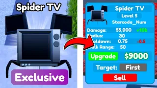 I Got #1 SPIDER TV in Toilet Tower Defense Episode 60 Update!