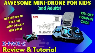 ATTOP X-Pack2 Mini-Drone Full Review & Tutorial #attop #drones #christmasgift #droneswithcamera #fun