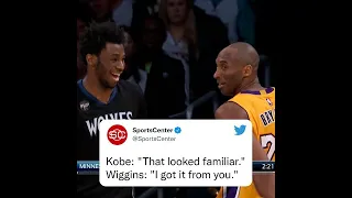 This moment between Andrew Wiggins and Kobe Bryant