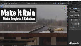 Free Rain Generator for Blender ( With Splash )