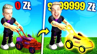 KOSZĘ NAJDROŻSZĄ KOSIARKĄ NA ŚWIECIE w ROBLOX - Mow The Lawn! 🍃 [Simulator]