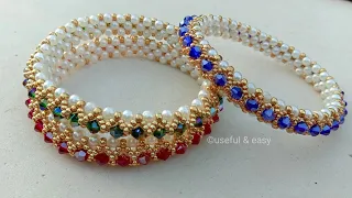Beads Jewelry Making//Bangles Making At Home//Handmade Jewellery// Useful & Easy