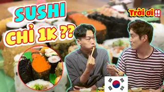 Phản ứng người Hàn lần đầu ăn Sushi chỉ 1k ở Việt Nam ??