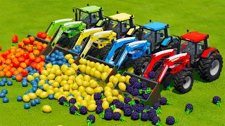 LOAD AND TRANSPORT FRUITS WITH CASE TRACTORS - Farming Simulator 22