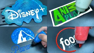 TV Channel Logos Pancake Art - Disney+, Paramount+, Animal Planet, Food Network