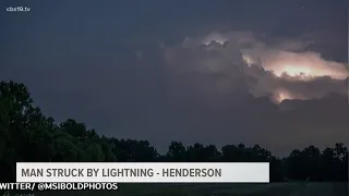 Man expected to recover after being struck by lightning at Henderson Country Club