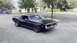 Procharged 700hp Cuda 440 burnout