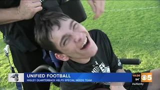 VIDEO: Higley HS quarterback helps special needs team
