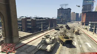 GTA V Rhino Tank Rampage + Six Star Wanted Level Escaped(RDE 3.1.7)