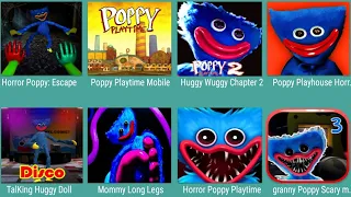 Horror Poppy: Escape,Poppy Playtime Mobile,Huggy Wuggy Chapter 2,Poppy Playhouse,Talking huggy Doll,
