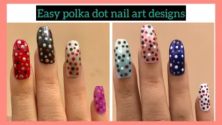 Easy polka dot nail art designs with nail dotting toolEasy nail art!