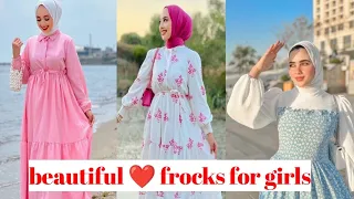 long frock designs with hijab // beautiful ❤️frocks for muslim girls