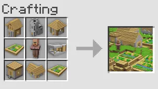 HOW TO CRAFT VILLAGE CHALLENGE! Minecraft NOOB vs PRO vs HACKER vs GOD! 100% TROLLING NEW CRAFTING