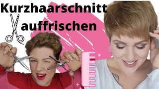 Selbst den Kurzhaarschnitt auffrischen - beim Haare wachsen lassen