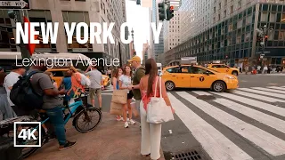 [4K] New York City 🗽 Summer Walk - Lexington Avenue [Aug. 2022]