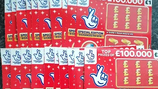 New £100,000 special edition scratch cards £20 in play