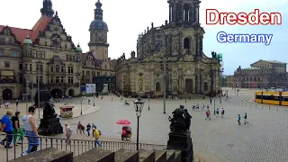 Dresden Germany 🇩🇪- Walking Tour 4K - August 2022 - Summer Walk 4K