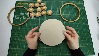 A Great Idea with Pet Bottle Caps and Macrame - DIY Decorative Tray