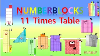 LEARN 11 TIMES TABLE - NUMBLY STUDY (with numberblocks) | MULTIPLICATION | LEARN TO COUNT