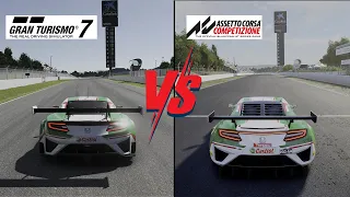 Gran Turismo 7 vs Assetto Corsa Competizione | Honda NSX | 4K HDR 60FPS | GT7 PS5 Gameplay Replay |