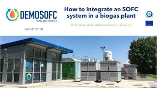 DEMOSOFC web-seminar 2 - "How to integrate an SOFC system in a biogas plant"