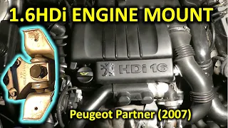 How to replace engine mount in 1.6HDi Peugeot Partner (or Citroen Berlingo 2001-2010)