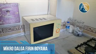 MİKRO DALGA FIRIN BOYAMA | MİNİ FIRINI BOYAMA  #YENİTREND #BEYAZESYABOYAMA #FIRINBOYAMA