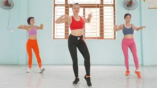 AEROBIC DANCE | Exercises to Get Slim Belly Fat + Tiny Waist | Flat Belly Workout