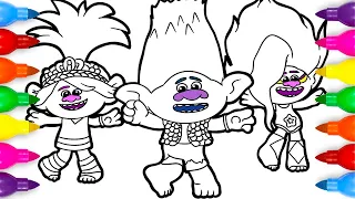 Trolls 3 Poppy Branch Viva Dancing Coloring Pages