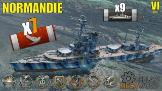 Normandie 7 Kills & 139k Damage | World of Warships Gameplay