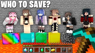 need to SAVE SUPER GIRL or DIAMOND or EMERALD or GOLD or RAINBOW or BEDROCK in Minecraft ???