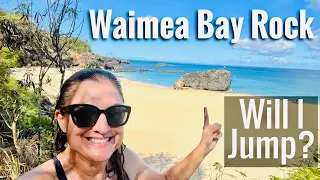 Waimea Bay Rock Jump Hawaii Oahu North Shore - Am I Too Scared To Jump Off of Waimea Rock?