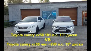 Такого никто не ожидал! Camry xv50 БЫСТРЕЕ Camry xv55 с чипом. Влияние дисков на заезд