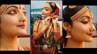 Bharatnatyam makeup step by step || Indian classical dance makeup || pretty she is