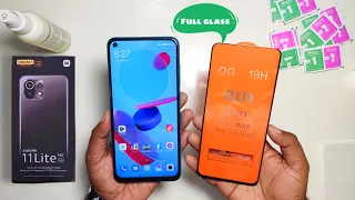 Xiaomi 11 Lite 5G NE 21D Tempered Glass Protector ⚡⚡ How To Install & Apply Tempered Glass On Xiaomi