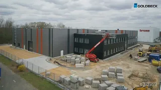 Peper & Söhne - Neubau einer Lagerhalle mit Bürovorbau in Bremen im Zeitraffer