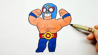 How to Draw El Primo From Brawl Stars