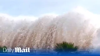 Storm Ciaran: Devastating waves and high speed winds crash through the UK