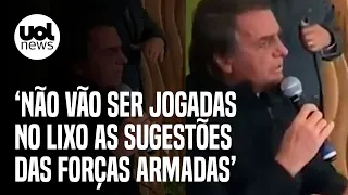 Bolsonaro reclama do STF e diz que sugestões das Forças Armadas para eleição não serão descartadas