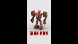LEGO Mech: Iron Man 🤖 Satisfying Building Animation #shorts #legomech #legomoc