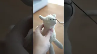 Sewing a lamb toy 🐑