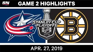 NHL Highlights | Blue Jackets vs. Bruins, Game 2 - April 27, 2019