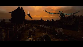 Total War: Warhammer 2 Cinematic Lighting Storm Siege Norsca vs Bretonnia