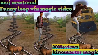 23 December 2020 moj newtrend! Funny Train vfx video! viral magic video! kinemaster editing video