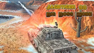 World of Tanks Blitz Replay:  Jagdtiger 88 Big Boss Mode--*ENEMY BOSS DESTROYED!*