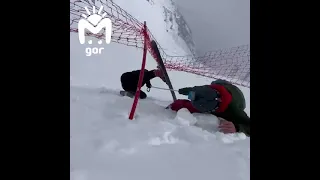Парень из Владикавказа спас лыжника, который чуть не упал в обрыв