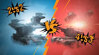 КВ-2 VS КРУШИТЕЛЬ! МАСШТАБНОЕ ПРОТИВОСТОЯНИЕ ТАНКОВ! 5 VS 2, 4 VS 2, И ДАЖЕ 2 VS 2! WOT BLITZ!