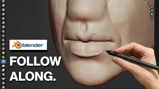 How To Sculpt Lips in Blender | Follow Along Tutorial