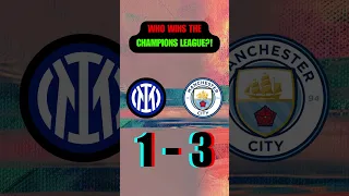 Inter Milan vs. Manchester City (Champions League Final) | AI Prediction